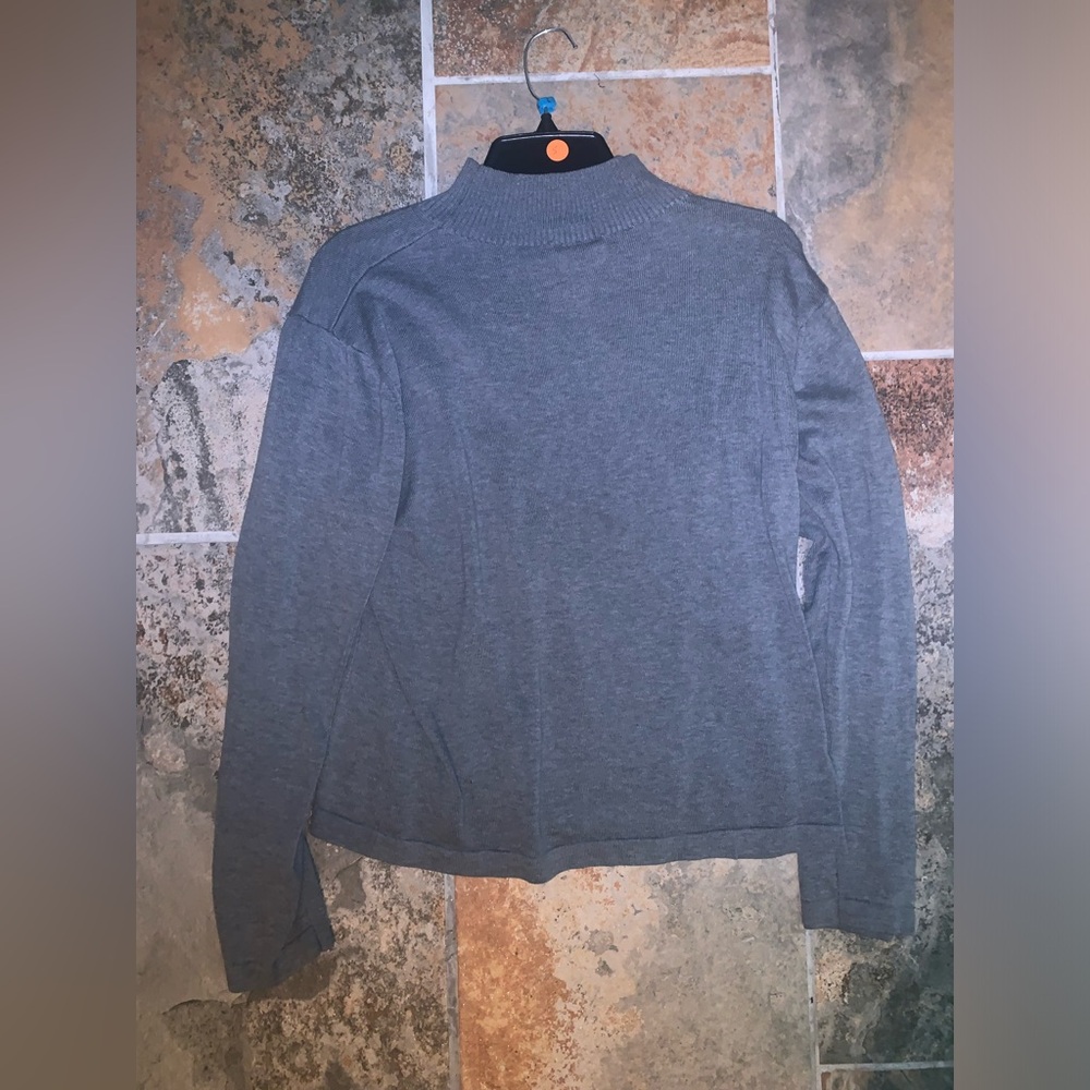 talbots gray mock turtleneck